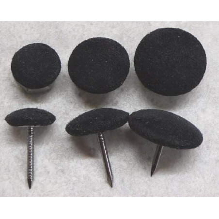 Polsterknöpfe mit Nagel Mikrofaser Schwarz