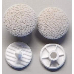 Polsterknöpfe zum Stecken Mikrofaser Creme