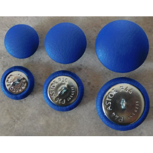 Polsterknöpfe mit Öse Kunstleder Royal Blau