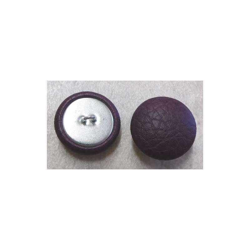 Polsterknöpfe mit Öse Kunstleder Aubergine