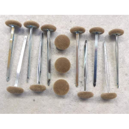 Polsterknöpfe mit Splint Mikrofaser Nuss 10er Pack