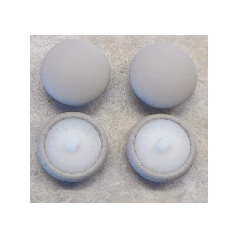 bezogene Knöpfe 24mm für Bekleidung Leder 199 (Zement)