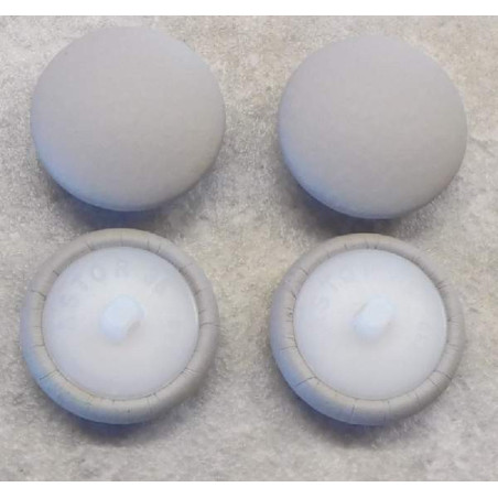 bezogene Knöpfe 24mm für Bekleidung Leder 199 (Zement)