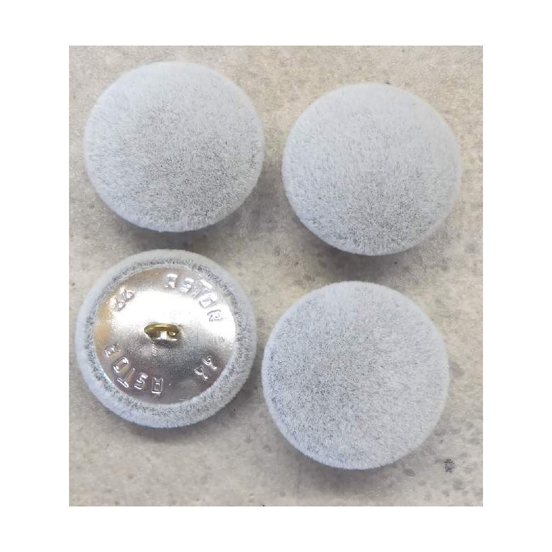 bezogene Knöpfe 28mm für Bekleidung Mikrofaser Lichtgrau
