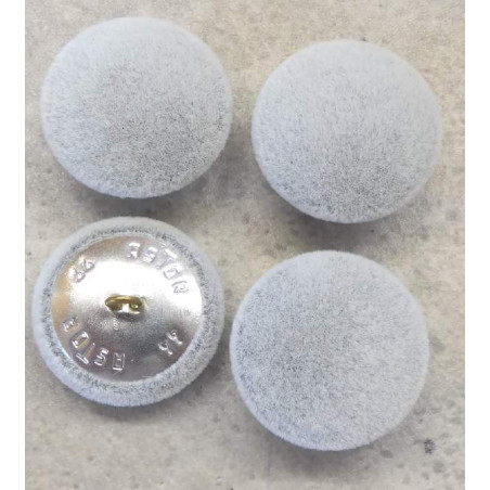 bezogene Knöpfe 28mm für Bekleidung Mikrofaser Lichtgrau