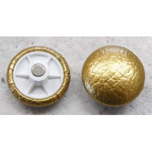 Magnet mit bezogenen Kopf Kunstleder Gold