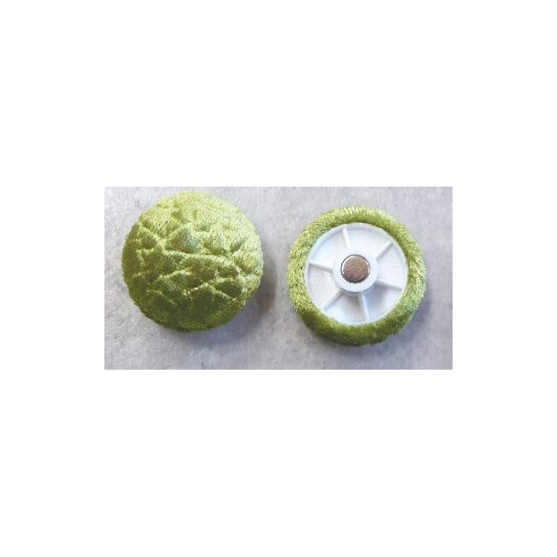 Magnet mit bezogenen Kopf Mikrofaser Olive