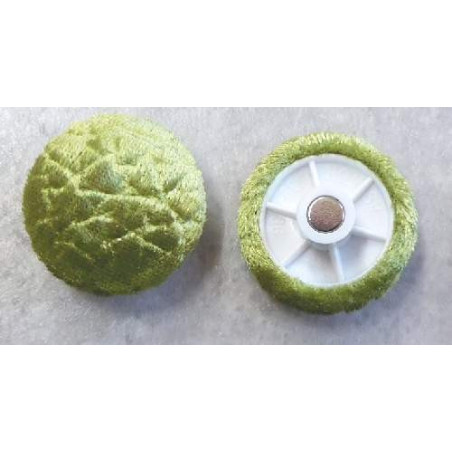 Magnet mit bezogenen Kopf Mikrofaser Olive