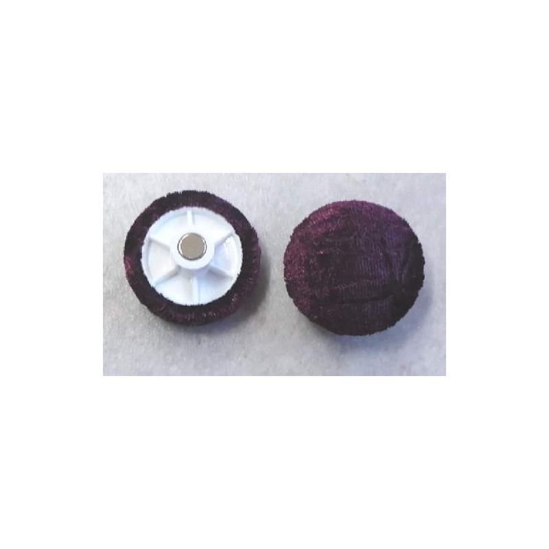 Magnet mit bezogenen Kopf Mikrofaser Aubergine
