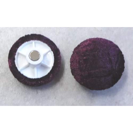 Magnet mit bezogenen Kopf Mikrofaser Aubergine