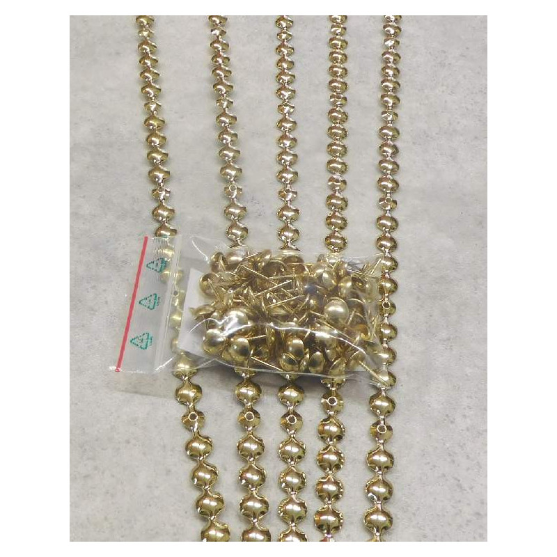 Ziernagelstreifen 5x1m 9,5mm Goldfarbend