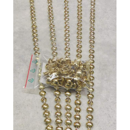 Ziernagelstreifen 5x1m 9,5mm Goldfarbend