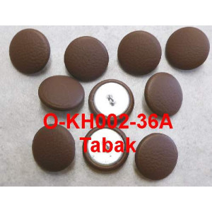 Polsterknöpfe mit Öse Kunstleder Tabak 10er Pack
