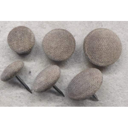 Polsterknöpfe mit Nagel Mikrofaser Graubeige