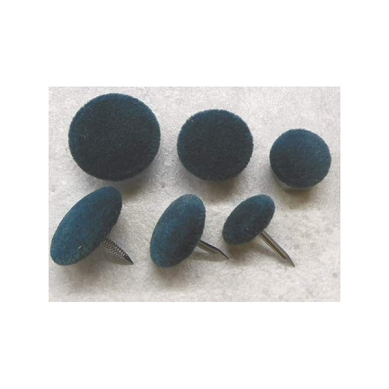 Polsterknöpfe mit Nagel Mikrofaser Blaugrün