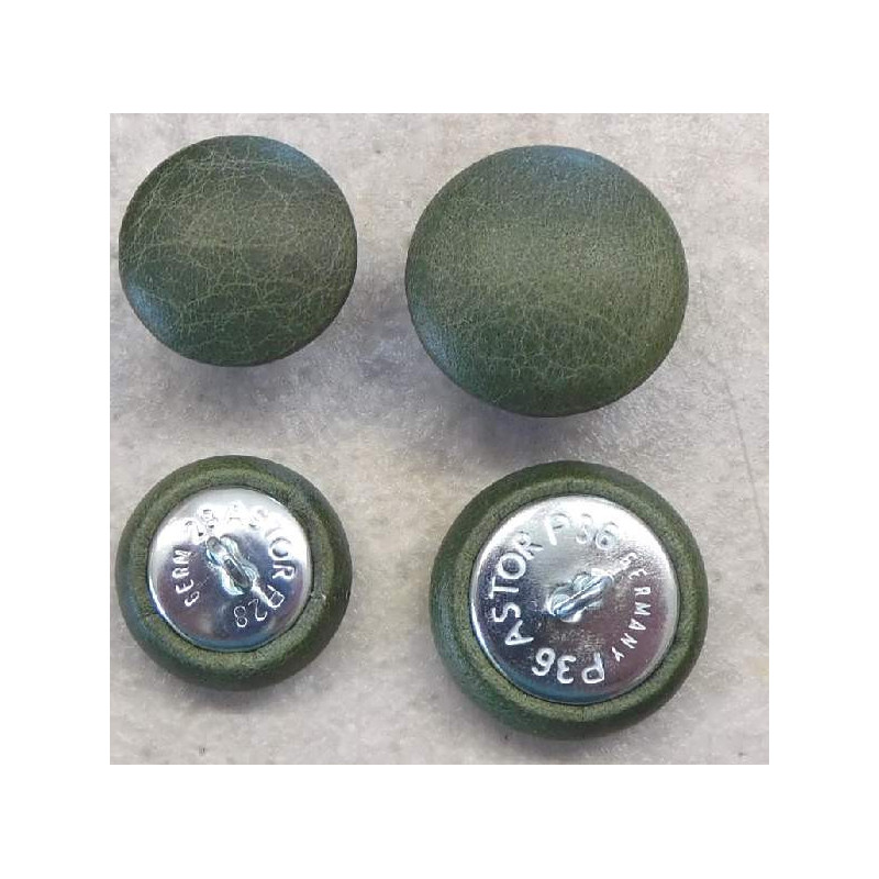 Polsterknöpfe mit Öse Leder Green