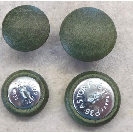 Polsterknöpfe mit Öse Leder Green