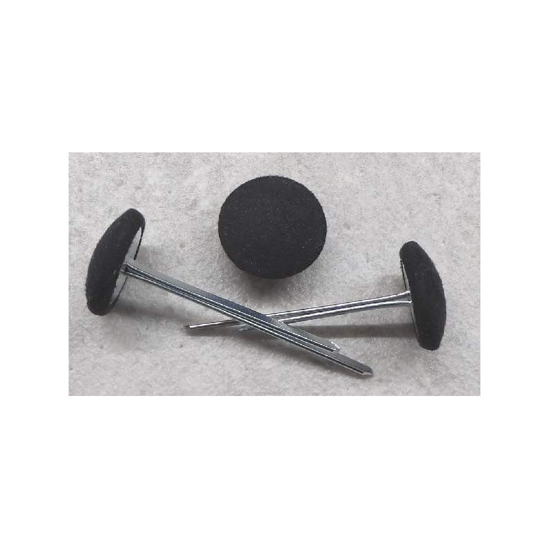 Polsterknöpfe mit Splint Mikrofaser Schwarz