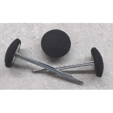 Polsterknöpfe mit Splint Mikrofaser Schwarz