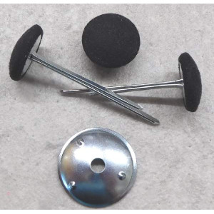 Polsterknöpfe mit Splint Mikrofaser Schwarz