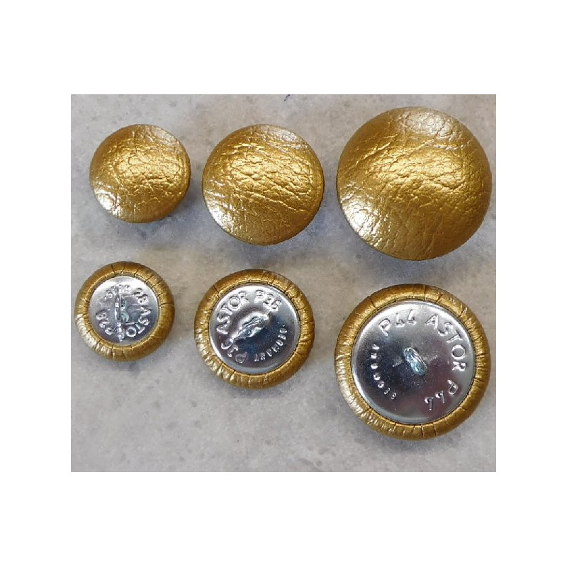 Polsterknöpfe mit Öse Kunstleder Gold