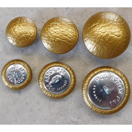 Polsterknöpfe mit Öse Kunstleder Gold