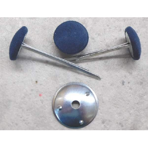 Polsterknöpfe mit Splint Mikrofaser Blau