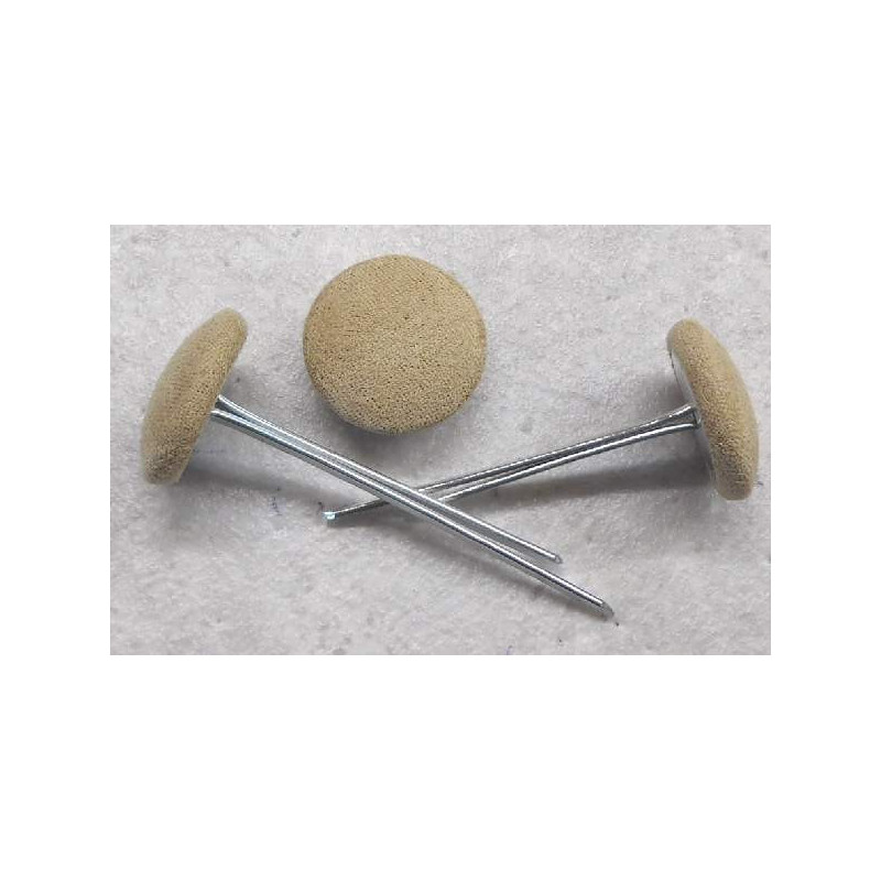 Polsterknöpfe mit Splint Mikrofaser Trüffel