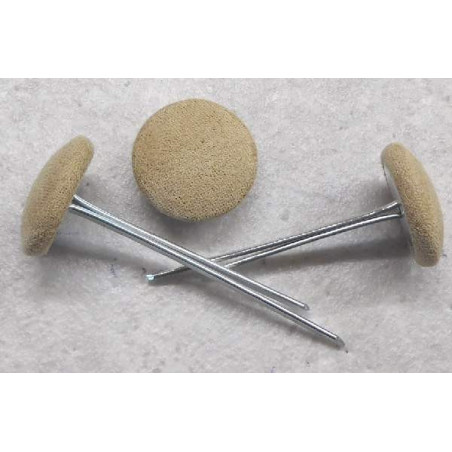 Polsterknöpfe mit Splint Mikrofaser Trüffel