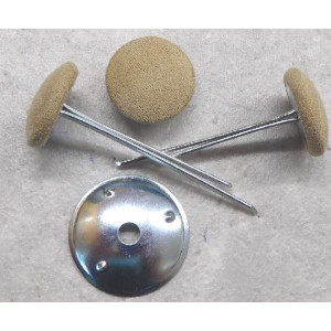 Polsterknöpfe mit Splint Mikrofaser Trüffel