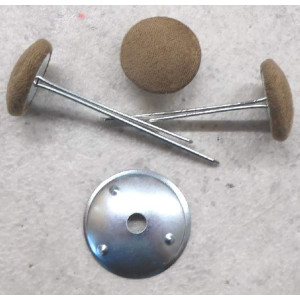 Polsterknöpfe mit Splint Mikrofaser Nuss