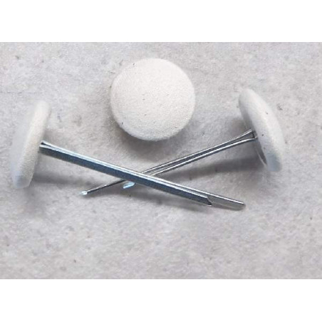 Polsterknöpfe mit Splint Mikrofaser Sahne