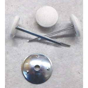 Polsterknöpfe mit Splint Mikrofaser Sahne