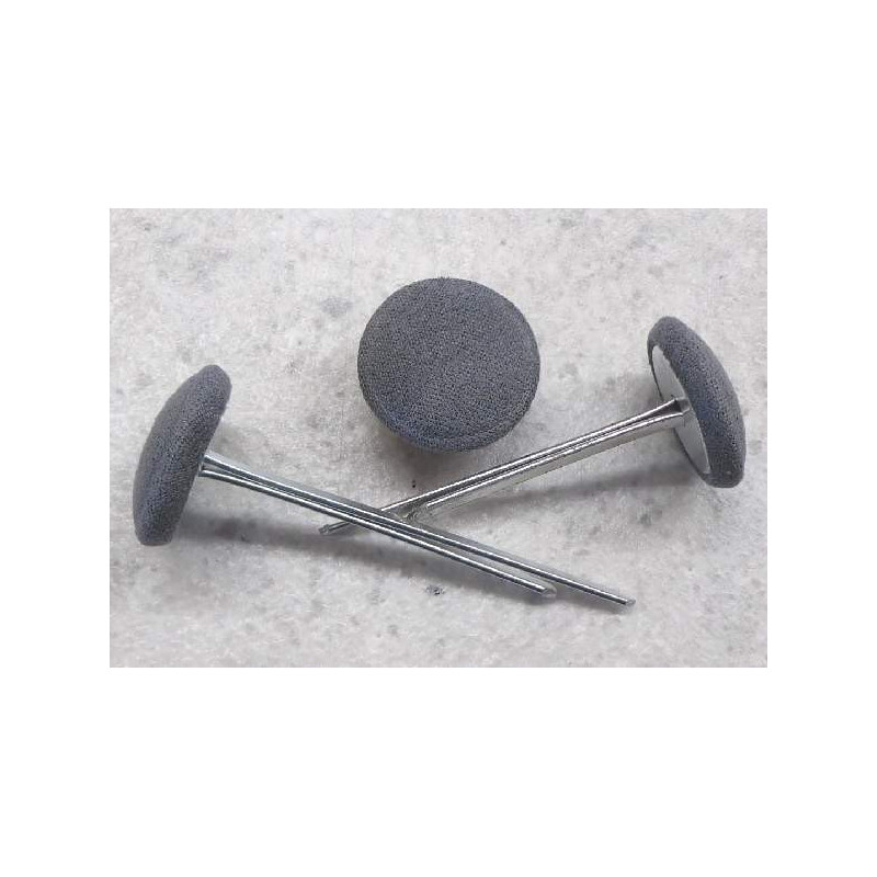 Polsterknöpfe mit Splint Mikrofaser Grau