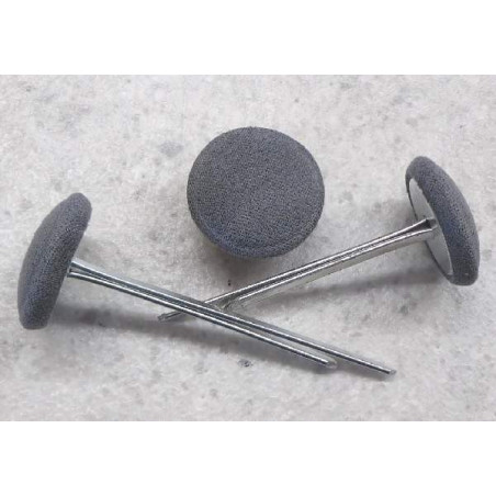 Polsterknöpfe mit Splint Mikrofaser Grau