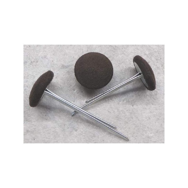 Polsterknöpfe mit Splint Mikrofaser Schokolade
