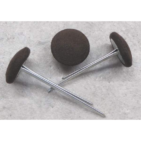 Polsterknöpfe mit Splint Mikrofaser Schokolade