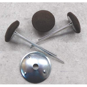 Polsterknöpfe mit Splint Mikrofaser Schokolade