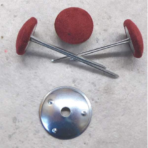 Polsterknöpfe mit Splint Mikrofaser Bordeaux