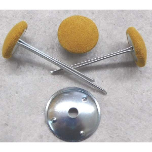 Polsterknöpfe mit Splint Mikrofaser Senf