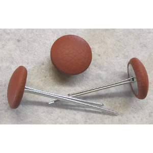 Polsterknöpfe mit Splint und Kunstleder Braun