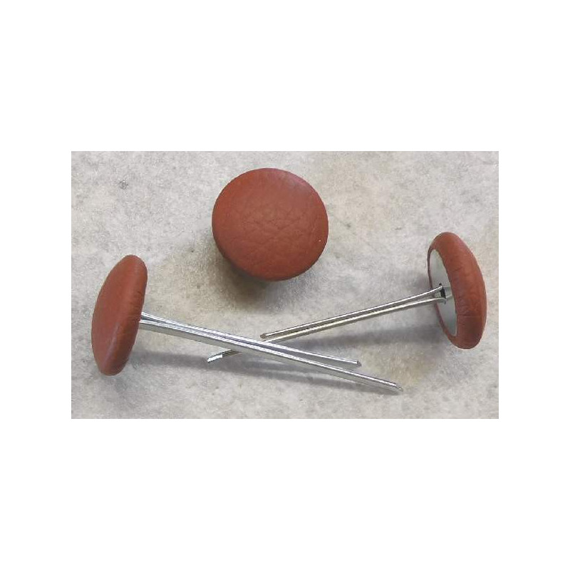 Polsterknöpfe mit Splint und Kunstleder Braun