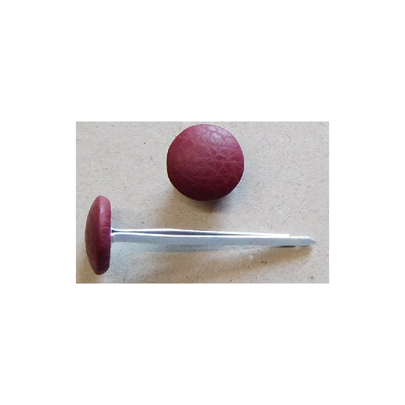 Polsterknöpfe mit Splint und Kunstleder Bordeaux