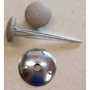 Polsterknöpfe mit Splint und Kunstleder Schlamm
