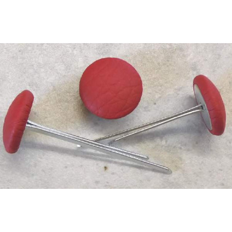 Polsterknöpfe mit Splint und Kunstleder Rot