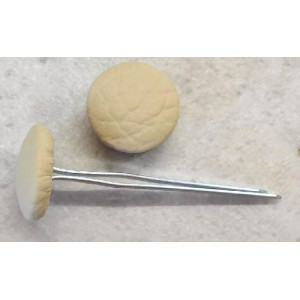 Polsterknöpfe mit Splint und Kunstleder Hellbeige