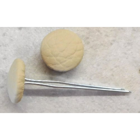 Polsterknöpfe mit Splint und Kunstleder Hellbeige