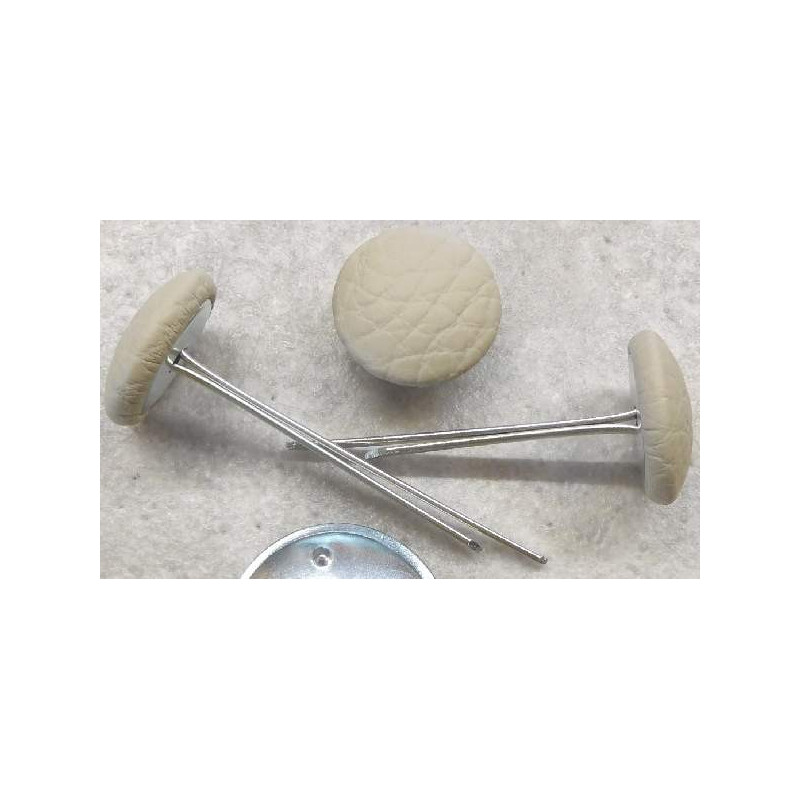 Polsterknöpfe mit Splint und Kunstleder Toffee