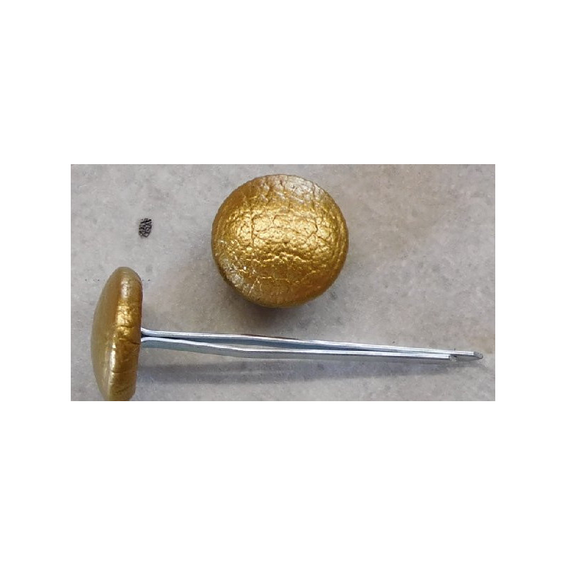 Polsterknöpfe mit Splint und Kunstleder Gold
