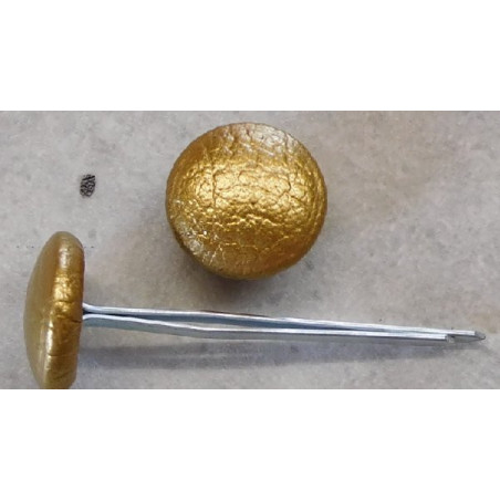 Polsterknöpfe mit Splint und Kunstleder Gold